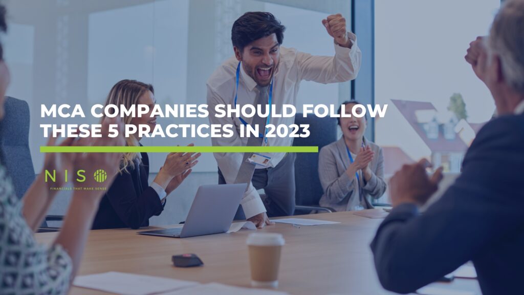 MCA Companies Should Follow These 5 Practices in 2023